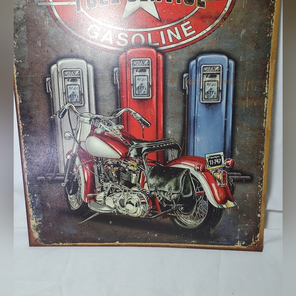 Last Stop Full Service Gasoline Vtg Legends Distressed Metal Sign Retro - Picture 3 of 6